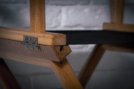 Режиссерский стул из массива дуба в натуральном лаке
