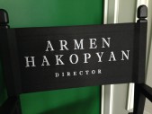 Вышивка имени на спинке режиссерского кресла для Армена Акопаяна-2