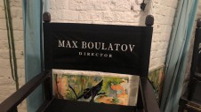 Вышивка имени на спинке режиссерского кресла для Максима Булатова