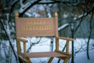 Вышивка имени на спинке режиссерского кресла для Сергея Мертсалова
